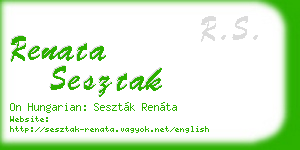 renata sesztak business card